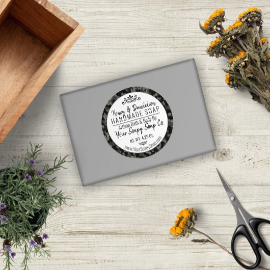 Moderne Typografie Night Camouflage Männerseife Runder Aufkleber