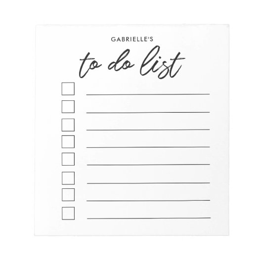 Moderne Typografie Notizblock (Vorderseite)