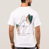 Moderne Typografie Oh Baby-Dusche Party Geschenk G T-Shirt (Rückseite)