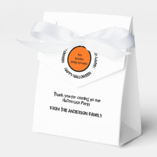Moderne Typografie Orange Black Happy Halloween Geschenkschachtel