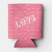 Moderne Typografie-Paar-Monogramm-Initialen Liebe Dosenkühler (Vorderseite)