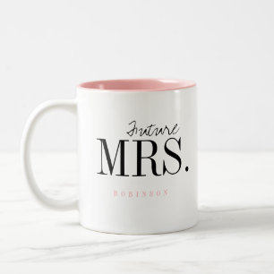 Moderne Typografie Personalisiert Future Frau Tass Zweifarbige Tasse