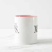 Moderne Typografie Personalisiert Future Frau Tass Zweifarbige Tasse (Mittel)
