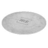 Moderne Typografie Personalisiert Name Grau Marmor Schneidebrett (Ecke)