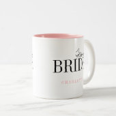 Moderne Typografie Personalisiert Team Bride Tasse (VorderseiteRechts)