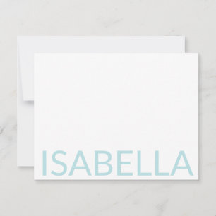 Moderne Typografie Personalisierter blauer Name Mitteilungskarte