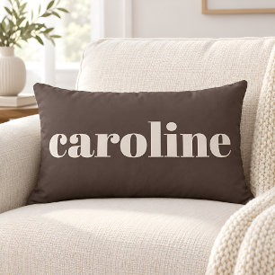 Moderne Typografie Personalisierter Name Erdig Bra Lendenkissen