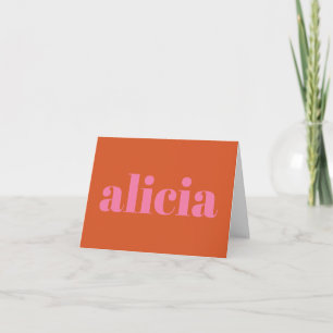 Moderne Typografie Personalisierter Name   Pink Or