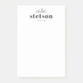 Moderne Typografie - Personalisierter Name Post-it Klebezettel (Vorderseite)