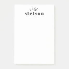 Moderne Typografie - Personalisierter Name Post-it Klebezettel