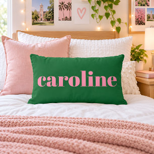 Moderne Typografie Personalisierter Name Rosa Gr Lendenkissen