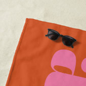 Moderne Typografie - Personalisierter Name | Rosa Strandtuch (Beispiel)