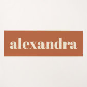 Moderne Typografie - Personalisierter Name | Rost  Yogamatte (Vorderseite (Horizontal))