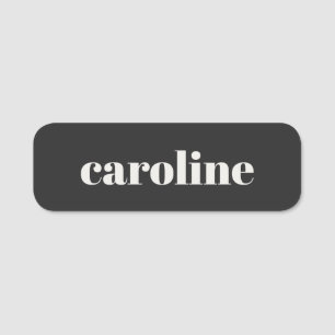 Moderne Typografie Personalisierter Name Schwarz W Namensschild