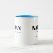 Moderne Typografie Personalisierter Vater des Bräu Zweifarbige Tasse (Mittel)
