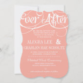 Moderne Typografie Pfirsich nach der Halbpension Einladung (Vorderseite)