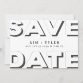Moderne Typografie QR CODE Hochzeit Save The Date (Vorderseite)