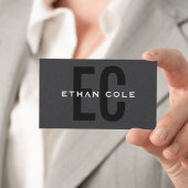 Moderne Typografie QR-Code Schwarz Beruflich Visitenkarte