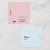 Moderne Typografie-quadratische Quadratische Visitenkarte (Vorne/Hinten)