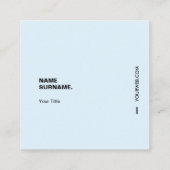 Moderne Typografie-quadratische Quadratische Visitenkarte (Rückseite)