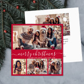 Moderne Typografie Red 5 Foto Collage Weihnachten