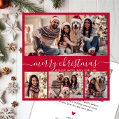 Moderne Typografie Red 5 Foto Collage Weihnachten