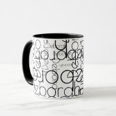 Moderne Typografie Retro Schwarzweiß Tasse (Vorderseite Links)