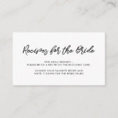 Moderne Typografie Rezeptkarte Begleitkarte (Vorderseite)