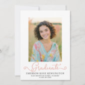 Moderne Typografie Rosa Abschluss Foto Ankündigung (Vorderseite)