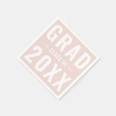 Moderne Typografie Rosa-Klasse Jahr Abschluss Serviette (Ecke)