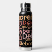 Moderne Typografie rosa Namen schwarz Trinkflasche (Links)