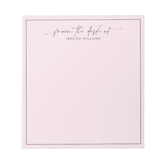 moderne Typografie, rosa Notizblock (Vorderseite)