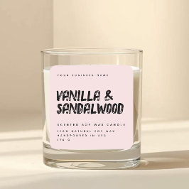 Moderne Typografie, Rosa-Sojakonzerne Quadratischer Aufkleber