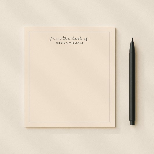 moderne Typografie, rosa vom Schreibtisch des Noti Notizblock