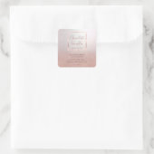 Moderne Typografie - Rose Quadratischer Aufkleber (Tasche)