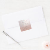 Moderne Typografie - Rose Quadratischer Aufkleber (Umschlag)