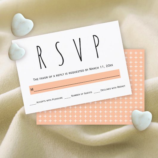 Moderne Typografie RSVP Karte