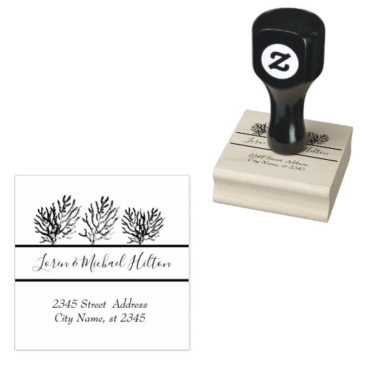 Moderne Typografie-Rücksendeadresse Gummistempel (Stempel)