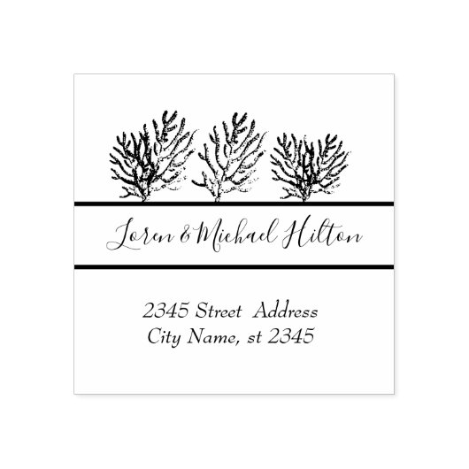 Moderne Typografie-Rücksendeadresse Gummistempel (Prägung)