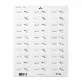 Moderne Typografie-Rücksendeadressen-Aufkleber (Vorne)