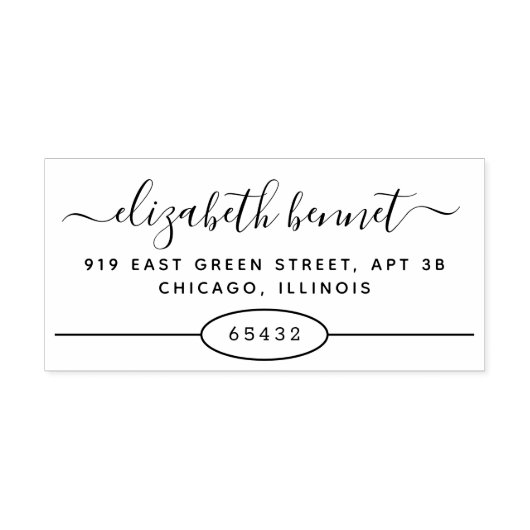 Moderne Typografie-Rücksendeadressen für Mail Art Gummistempel (Prägung)