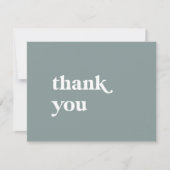 Moderne Typografie | Sage Green Danke Card (Vorderseite)