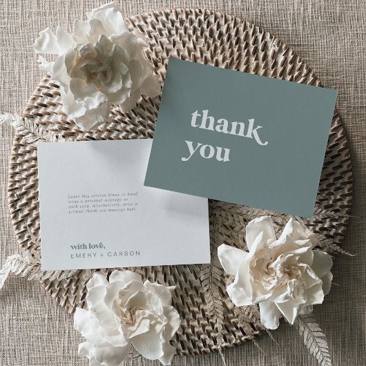 Moderne Typografie | Sage Green Danke Card