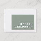 Moderne Typografie Sage Green Frame kreativ Visitenkarte (Vorderseite)