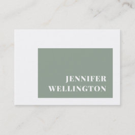 Moderne Typografie Sage Green Frame kreativ Visitenkarte