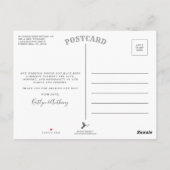 Moderne Typografie Sage Green Minimalistic Foto Postkarte (Rückseite)