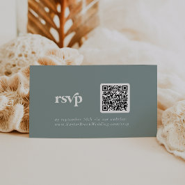 Moderne Typografie | Sage Green QR Code UAWG Begleitkarte