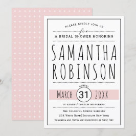 Moderne Typografie Sali Grün Hochzeit Brautparty Einladung