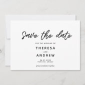 Moderne Typografie Save The Date (Vorderseite)