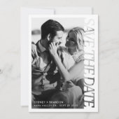 Moderne Typografie Save the Date Foto Hochzeit  (Vorderseite)